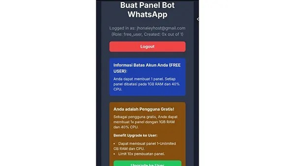 Panel Bot WA 1